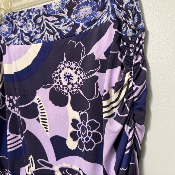 Free People She's Something Else Print Mini Tulip Skirt Plum Large Purple EUC - Picture 5 of 8
